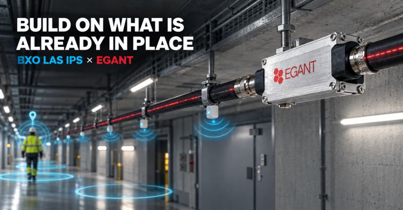 Illustration from BXO's LinkedIn post — Indoor positioning using existing infrastructure
